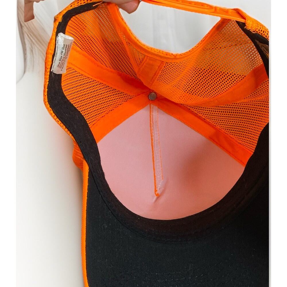Cabelas Hat Cap Mesh Trucker Hunting Sports Outdoors Orange - Picture 5 of 7
